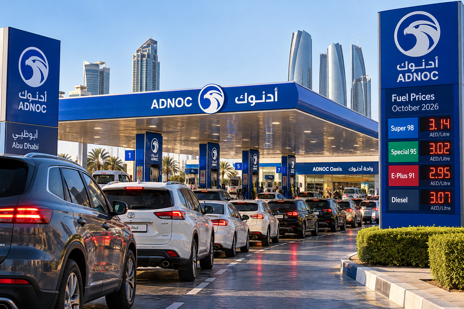 UAE Petrol Prices Jump About 16% for October as Oil Markets Stay Elevated