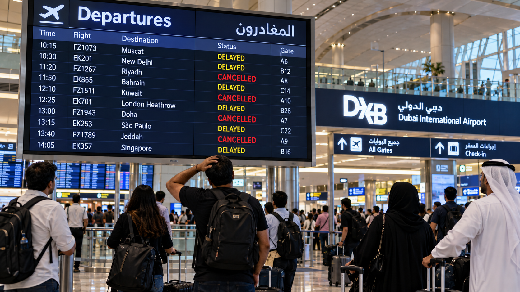 UAE Flights Monday: Delays at DXB and Zayed as Airlines Adjust Schedules Amid Regional Tensions