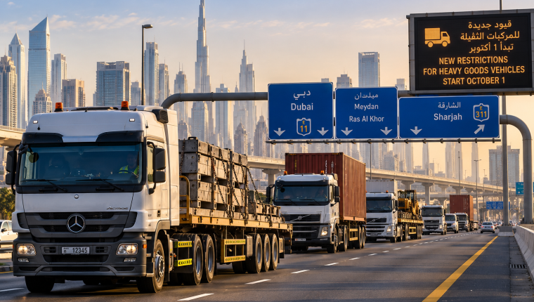 Dubai to Restrict Lorries on Sheikh Zayed Road and Key Routes From October 1