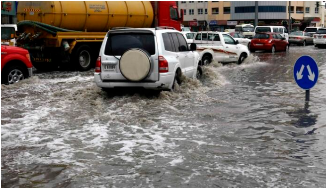 UAE Grapples with Record-Breaking Deluge, Highest Rainfall in 75 Years