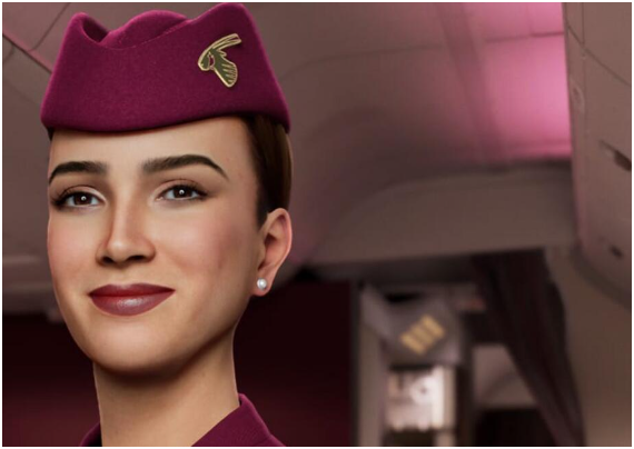 Dubai: Meet World's First Human-like AI Cabin Crew by Qatar Airways.