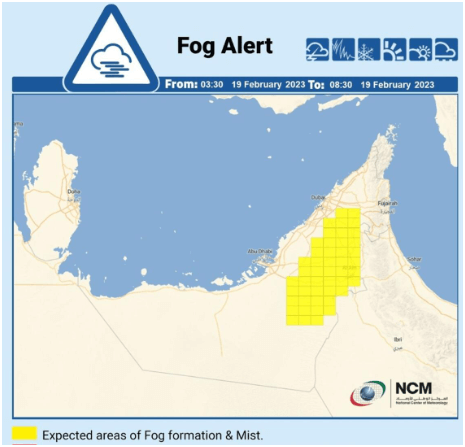 UAE Weather Update - Yellow Alert Issued for Fog as Temperatures Begin to Ascend