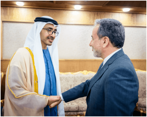 Sheikh Abdullah Bin Zayed Engages in Influential Meeting with Iran’s Parliament Speaker