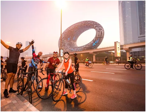 Dubai Ride Event Unites Community: Sheikh Zayed Road Transforms into Thriving Fitness Hub for Dubai Fitness Challenge